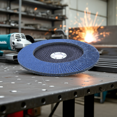 Disco Flap 180 mm G40 Fibra Conico Azul Aço e Inox Tradestar