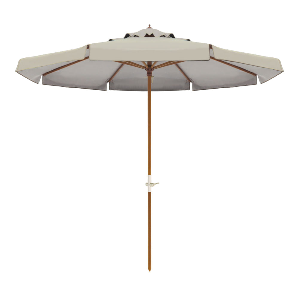Ombrellone Madeira Cobertura PVC Manivela 2,70m Bege Bel Lazer