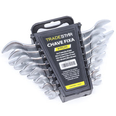 Jogo Chave Fixa 6 - 22 mm 8 Peças Aço Carbono Tradestar