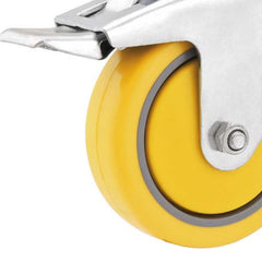 Rodizio Giratório Freio 4 Média 100kg Pvc Poliur Vonder