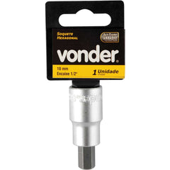Soquete Hexagonal Encaixe 1/2'' 10 mm Vonder