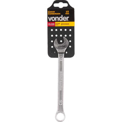 Chave combinada 15mm cromo vanádio cromada cartela Vonder