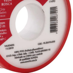 Fita veda rosca 18mmx50m ptfe teflon - Nove54
