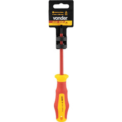 Chave Fenda Vonder 4x100mm VDE 1000V Cromo Vanádio Isolada IEC 60900 Eletricista