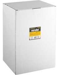 Lixeira Retangular 12 Litros Inox Cinza Vonder