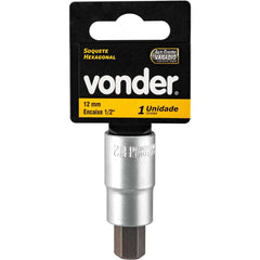 Soquete Hexagonal Encaixe 1/2'' 12 mm Vonder