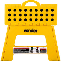 Banqueta Plástica Dobrável Amarela Altura 220 mm Vonder