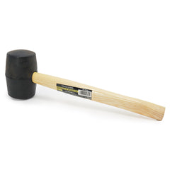 Martelo de Borracha 60 mm Preto Cabo Madeira Tradestar