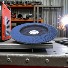 Disco Flap 180 mm G40 Fibra Conico Azul Aço e Inox Tradestar