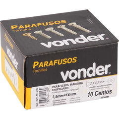 Parafuso Madeira 3,5X14 Chipboard Pozidrive 1000 Peças Vonder