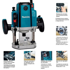 Tupia 12 mm com Freio Eletrônico RP2301FC02-220V Makita