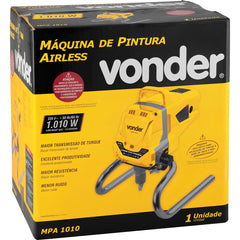 Máquina de Pintura Airless MPA1010 1,3HP 220V Vonder 1010W 3000 PSI 1,5 L/min Mangueira 10m Compacta