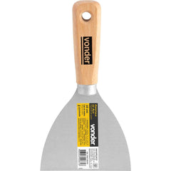 Espátula betumadeira aço carbono 4" 10cm cabo madeira Vonder