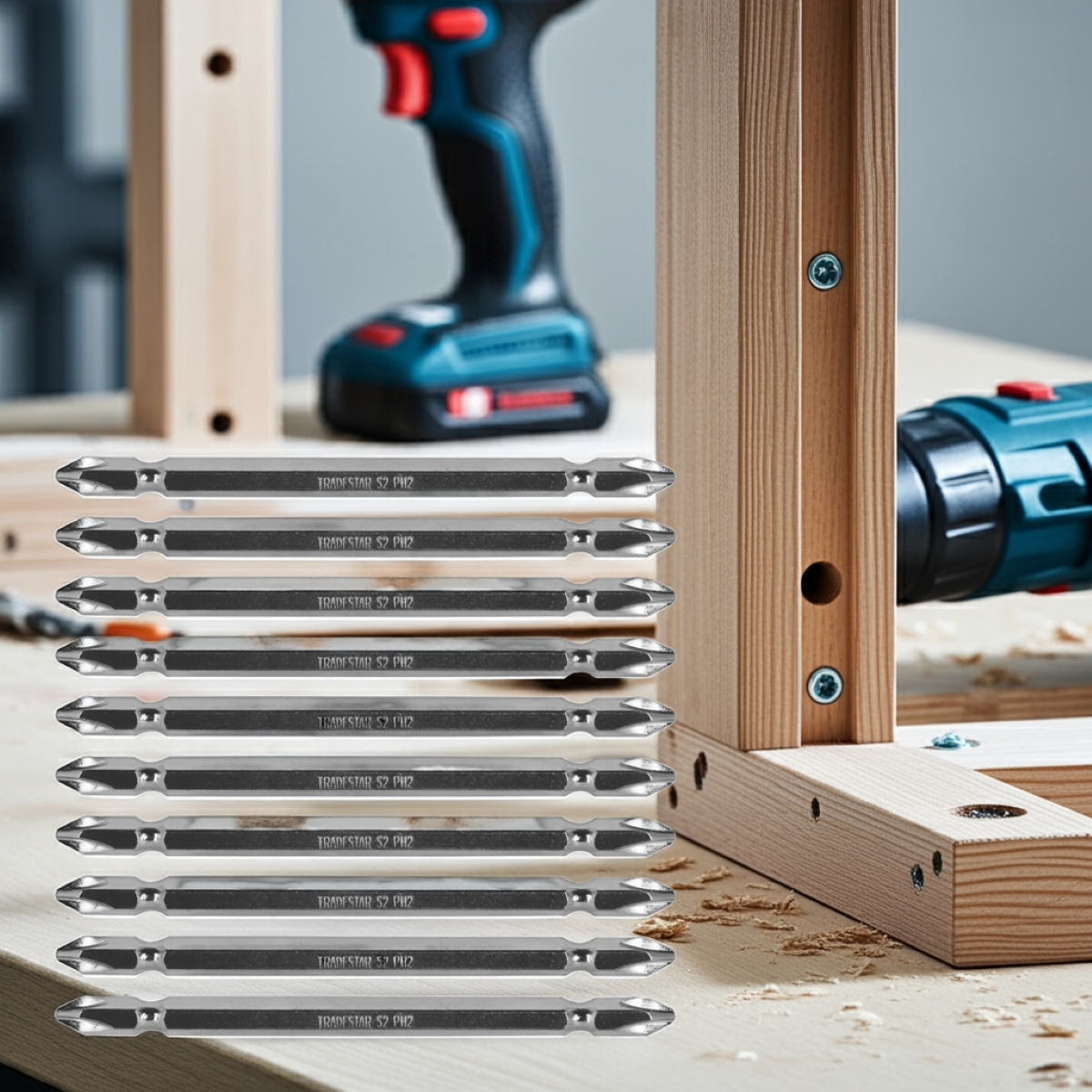 Bits Ponteira Dupla 110 mm Ph2 Philips Imantada Tradestar - Guimepa