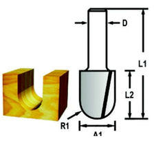 Fresa Ponta U Haste 8 mm x 40 mm D-68270 Makita