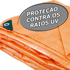 Lona polietileno 5x4m laranja 150 micras média Vonder