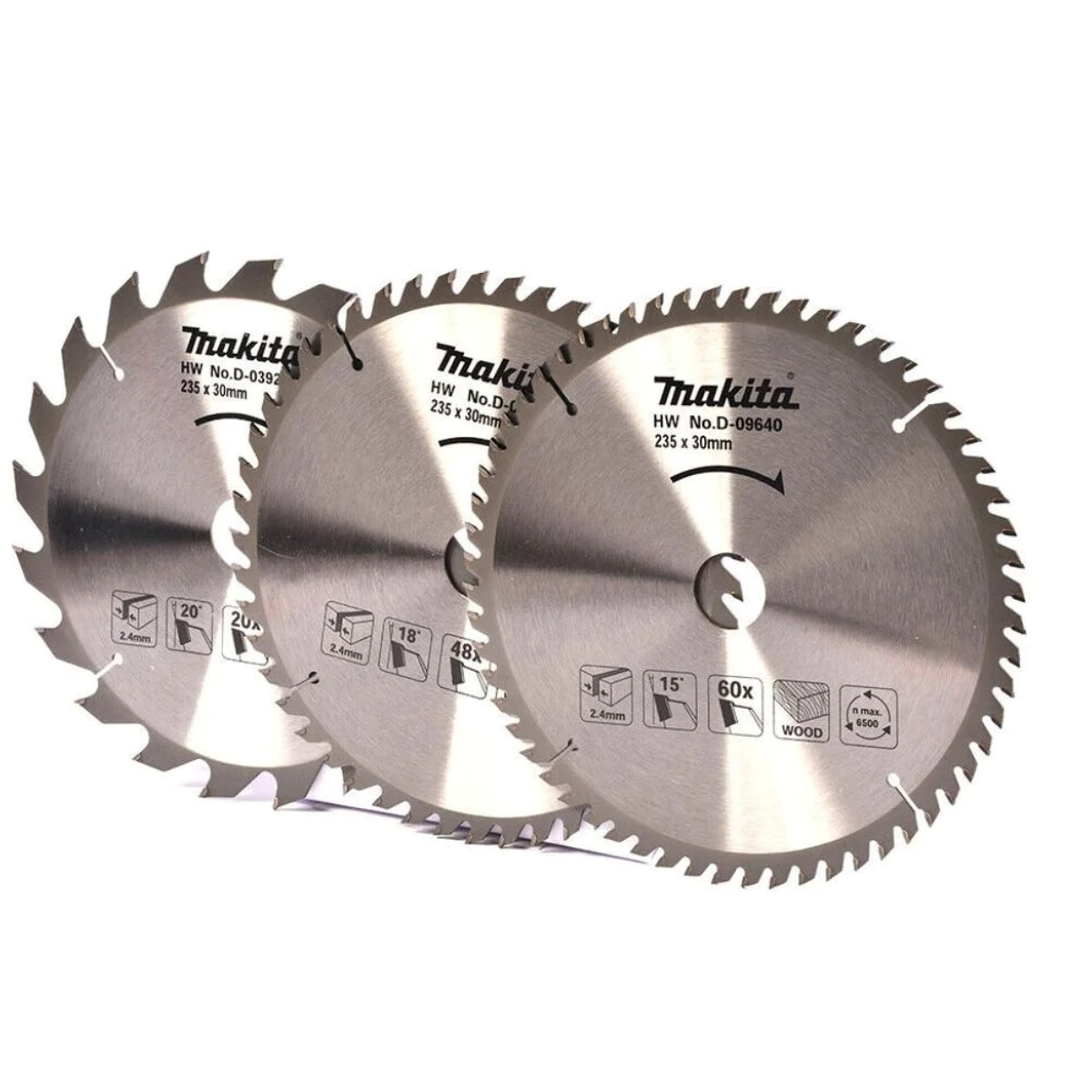 Kit Serra Circular 235 x 30 mm x 20/48/60 Dentes D-44775 Makita