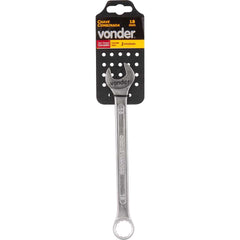 Chave combinada 18mm cromo vanádio cromada cartela Vonder