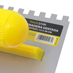Desempenadeira Aço Dentada 12 x 28 cm Cabo Plástico Tradestar