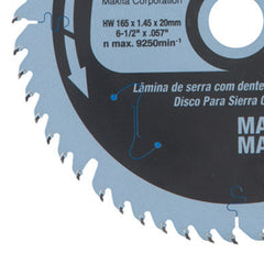 Disco Serra 60 Dentes 165 mm x 20 mm B-56904 Makita