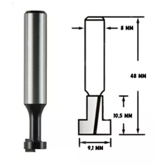 Fresa de Encaixe Haste 8 mm x 48 mm D-68812 Makita