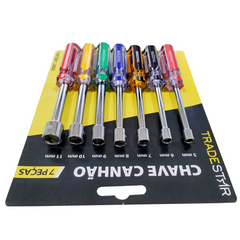Jogo Chave Canhão 5 - 11 mm 7 Peças Aço Carbono Tradestar
