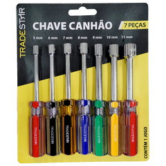 Jogo Chave Canhão 5 - 11 mm 7 Peças Aço Carbono Tradestar