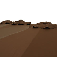 Ombrellone Retangular Oversize 4,50m x 2,65m Marrom Bel Alumínio Central Manivela FPS 60 Quiosque