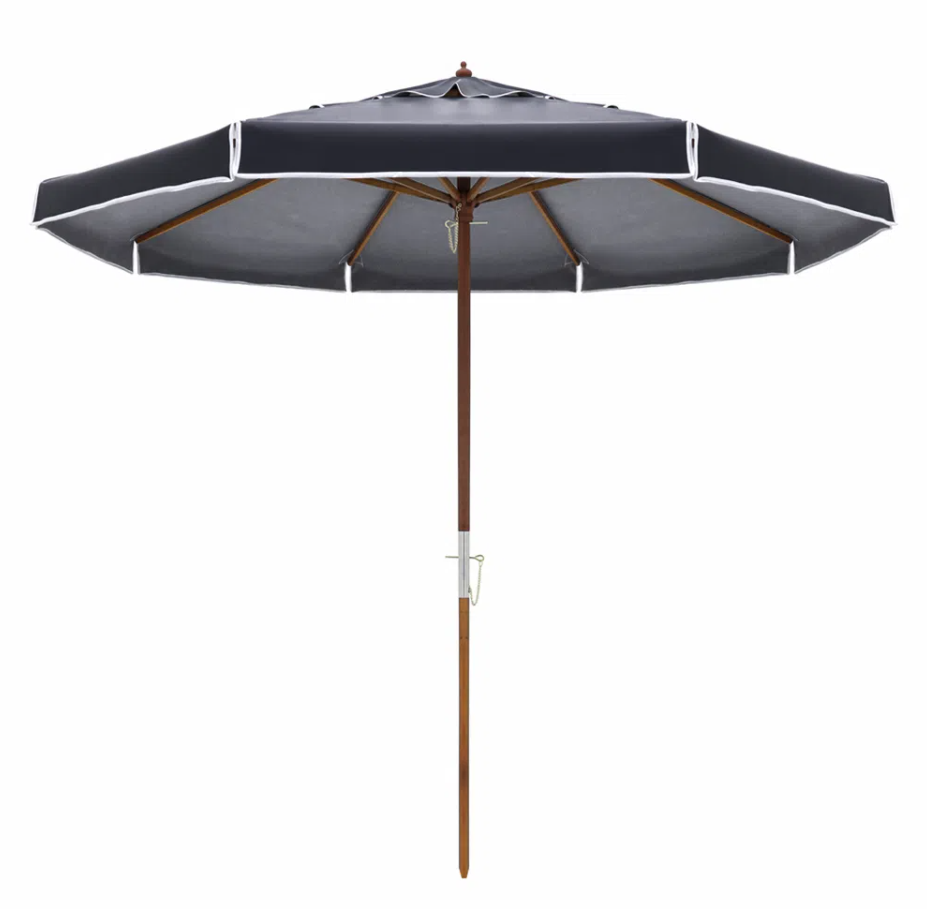 Ombrellone Madeira Cobertura PVC 2,40 metros preto Bel Lazer