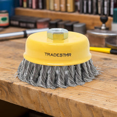 Escova Copo 2.1/2'' Aço Torcido Rosca M14 Tradestar