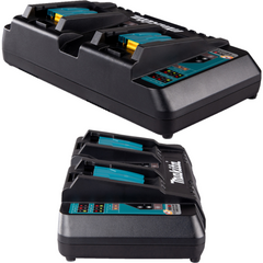 Kit Carregador Duplo Makita DC18RD KITMAKDC18RD220 220V + 2 Baterias BL1830B 3.0Ah LXT Original