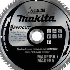 Disco Serra 80 Dentes 260 mm x 30 mm B-67393 Makita