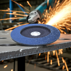 Disco Flap 180 mm G100 Fibra Cônico Azul Aço e Inox Tradestar