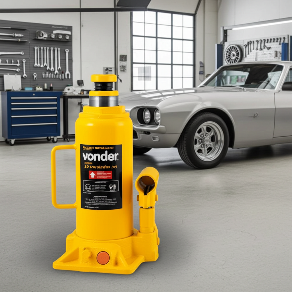 Macaco hidráulico garrafa 10 toneladas 1 estágio - Vonder - Guimepa