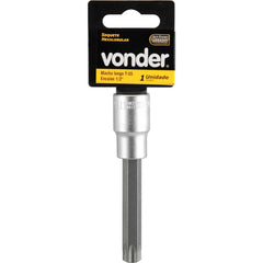 Soquete Hexalobular Encaixe 1/2'' Longo T55 Vonder