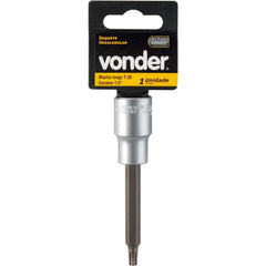 Soquete Hexalobular Encaixe 1/2'' Longo T30 Vonder
