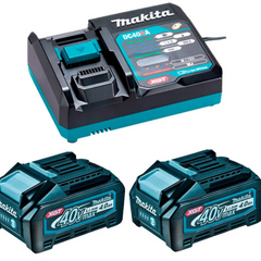 Kit Soprador UB001, Chave de Impacto TW001, 2 Baterias BL4040 e Carregador Bivolt DC40RA Makita