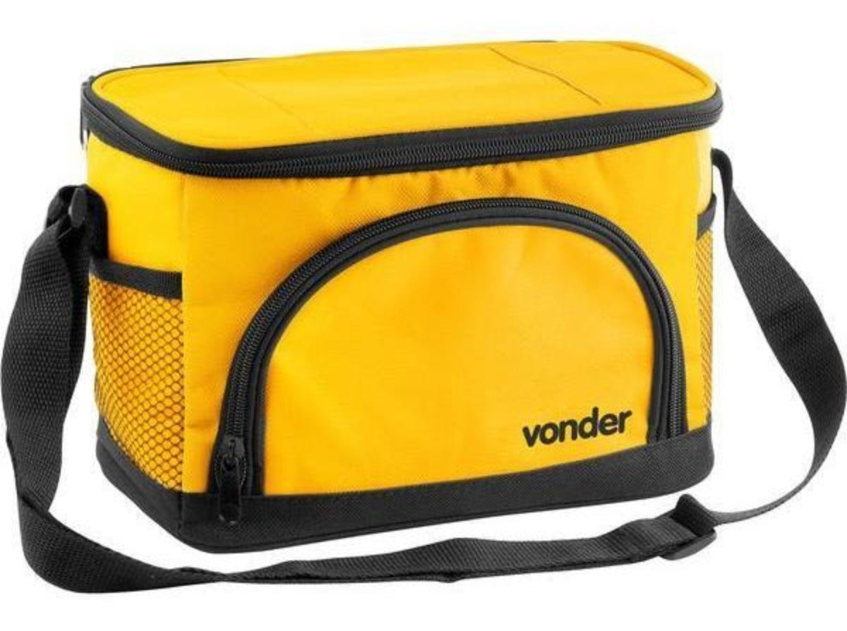Bolsa térmica 5 litros com 3 divisões amarela/preta Vonder