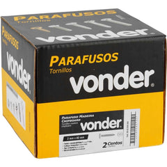 Parafuso Madeira 5,0 x 80 mm Phillips 200 Peças Vonder