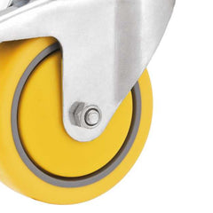 Rodizio Giratório Freio 4 Média 100kg Pvc Poliur Vonder