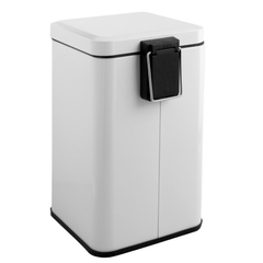 Lixeira Retangular 12L Branca Vonder