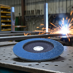 Disco Flap 180 mm G60 Fibra Cônico Azul Aço e Inox Tradestar