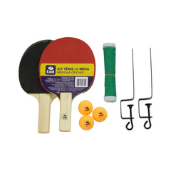 Kit jogo tênis mesa 2 raquete rede suporte bola Bel Sports