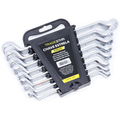 Jogo Chave Estrela 6 - 22 mm 8 Peças Aço Carbono Tradestar