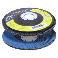 Flap Disc 115 mm G40 Fibra Reto Azul Aço e Inox Tradestar