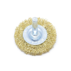 Escova Circular 50 x 12 mm Aço Latonado com Haste Tradestar