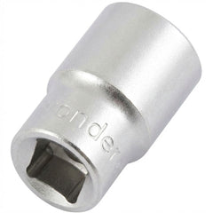 Soquete Sextavado 8mm Encaixe 1/2" Vonder Aço Cromo Vanádio Cromado Fosco Curto Peça Hexagonal