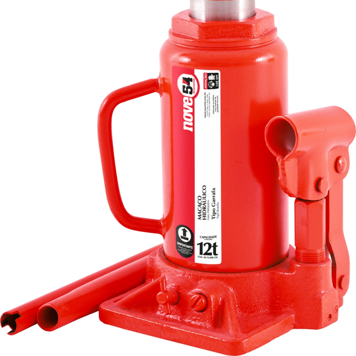 Macaco hidráulico garrafa 12 toneladas 1 estágio - Nove54 - Guimepa