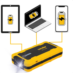 Auxiliar de Partida Portátil Vonder 13000mAh com USB e Lanterna LED