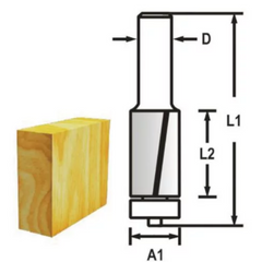 Fresa Dupla Laminar 1/2" Haste 1/4" D-49270 Makita